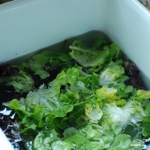 Весенний салат с французской заправкой - фото шаг 1