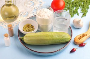 Постные оладьи из кабачков - фото шаг 1