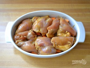  Тушеная картошка с курицей в духовке - фото шаг 4