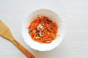 Морковь по-корейски с шампиньонами - фото шаг 8
