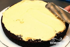 Шоколадный пирог с арахисовым кремом - фото шаг 2