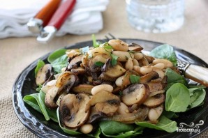 Постный салат с грибами и фасолью - фото шаг 4