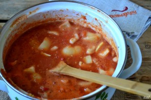 Перец в томатном соке на зиму - фото шаг 7