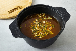Суп из коричневой чечевицы - фото шаг 5