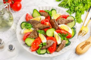Салат из печени - фото шаг 8
