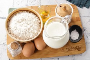 Блины с дырочками на кефире - фото шаг 1