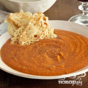 Суп с запеченным чесноком, помидорами и сыром - фото шаг 8