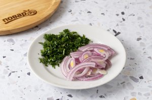 Картофельный салат с тыквой и чечевицей - фото шаг 5