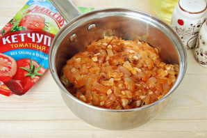 Котлеты из капусты в томатном соусе с кетчупом - фото шаг 11
