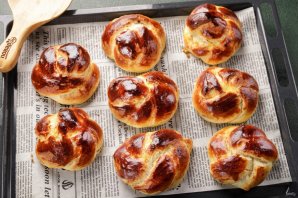 Булочки на Пасху - фото шаг 17