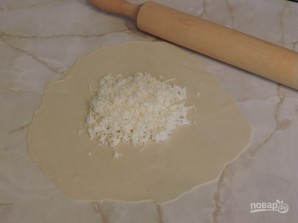 Лепешки с сыром на кефире на сковороде - фото шаг 8