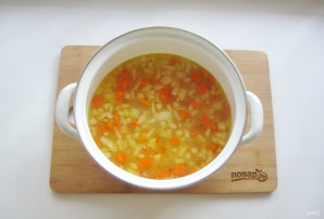 Постный суп с фасолью и грибами - фото шаг 6