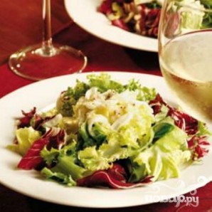 Зимний салат со свежей зеленью - фото шаг 5