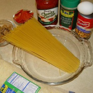 Пирог из спагетти - фото шаг 1
