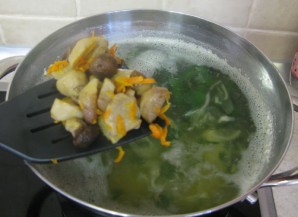 Куриный суп со шпинатом - фото шаг 4