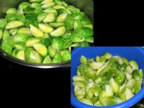 Салат с капустой, яблоками и брюссельской капустой - фото шаг 1