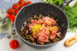 Мясной фарш с грибами - фото шаг 7
