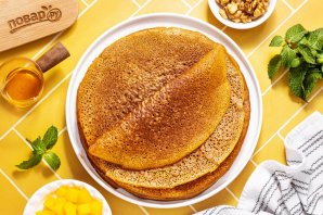 Блины из полбяной муки без яиц - фото шаг 10