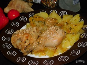 Куриные голени с овощами в соевом соусе - фото шаг 6