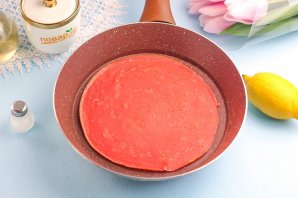 Блинный торт "Роза" - фото шаг 7