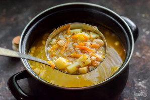 Гречневый суп с фасолью - фото шаг 8