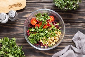 Постный салат с красной фасолью - фото шаг 6