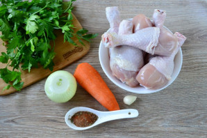 Куриные голени с луком и морковью - фото шаг 1