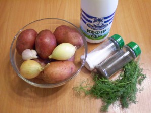 Картошка в кефире в духовке - фото шаг 1