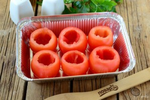Фаршированные помидорки на закуску - фото шаг 3