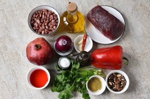 Салат "Тбилиси" с гранатом - фото шаг 1