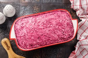 Селедка под шубой с яйцом