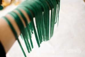 Зеленые макароны - фото шаг 6