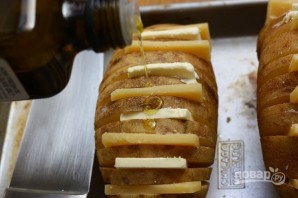 Картофельный веер с сыром - фото шаг 5