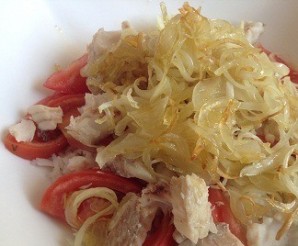 Рыбный салат из сайры - фото шаг 2