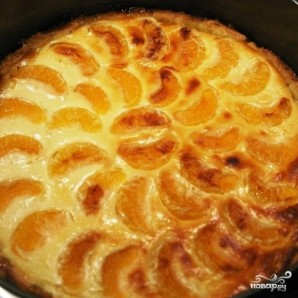 Творожный пирог с мандаринами - фото шаг 8