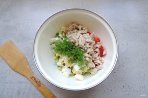 Салат куриный с пекинской капустой - фото шаг 4