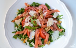 Салат с рукколой и лососем - фото шаг 4