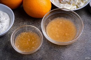 Творожный чизкейк с апельсиновым желе без выпечки - фото шаг 7