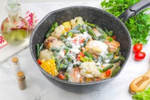 Курица в кефире с овощами - фото шаг 4