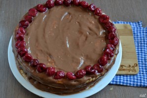 Шоколадный торт с вишней - фото шаг 7