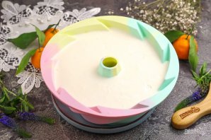 Торт с мандаринами без выпечки - фото шаг 7