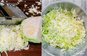 Салат из свежей капусты и зеленого горошка - фото шаг 1