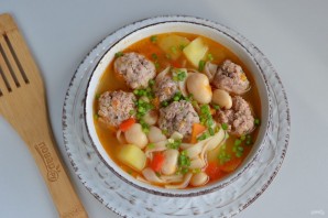Наваристый суп с фрикадельками и овощами - фото шаг 9