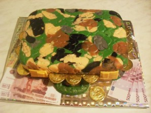 Торт "Кейс" с деньгами - фото шаг 9