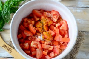 Томатный суп из печки с базиликом - фото шаг 6