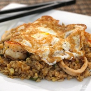 Жареный рис с морепродуктами по-тайски - фото шаг 7