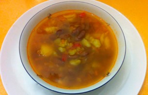 Фасолевый суп на мясном бульоне - фото шаг 9