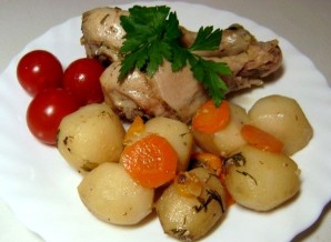 Куриная голень с овощами - фото шаг 5