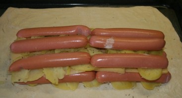 Штрудель с картошкой и сосиской - фото шаг 3