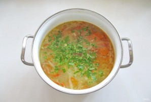 Овощной суп с перцем и зеленым горошком - фото шаг 8